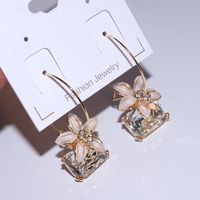 Korean Version Of The New Flower Imitated Crystal Earrings Nhlj129901 main image 2