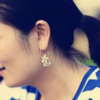 Korean Version Of The New Flower Imitated Crystal Earrings Nhlj129901 main image 3