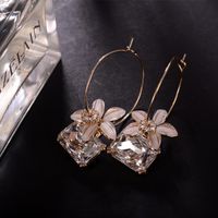 Korean Version Of The New Flower Imitated Crystal Earrings Nhlj129901 main image 7