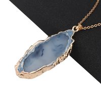 Exaggerated Personality Imitation Natural Stone Agate Piece Resin Necklace Nhgo129922 main image 3