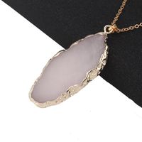 Exaggerated Personality Imitation Natural Stone Agate Piece Resin Necklace Nhgo129922 main image 4