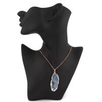 Exaggerated Personality Imitation Natural Stone Agate Piece Resin Necklace Nhgo129922 main image 5