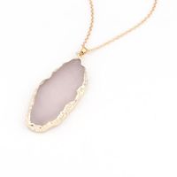Exaggerated Personality Imitation Natural Stone Agate Piece Resin Necklace Nhgo129922 main image 8