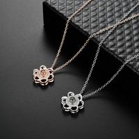 Fashion Personality Hollow Plum Blossom Projection Necklace Nhxs129935 main image 3