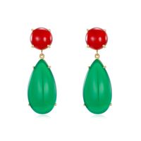 Color Imitation Natural Stone Long Earrings Nhgo129951 main image 6