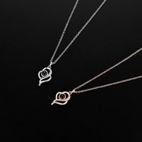 Fashion Personality Heart-shaped Projection Hollow Necklace Nhxs129963 main image 4