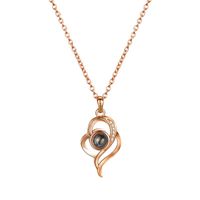 Fashion Personality Heart-shaped Projection Hollow Necklace Nhxs129963 main image 7