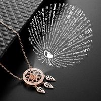 Creative New Dream Catcher Projection Copper Imitated Crystal Necklace Nhxs129964 main image 2