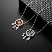 Creative New Dream Catcher Projection Copper Imitated Crystal Necklace Nhxs129964 main image 3