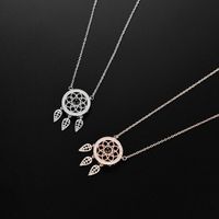 Creative New Dream Catcher Projection Copper Imitated Crystal Necklace Nhxs129964 main image 4