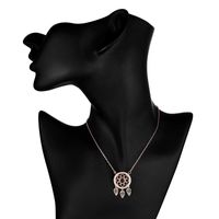 Creative New Dream Catcher Projection Copper Imitated Crystal Necklace Nhxs129964 main image 5