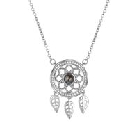 Creative New Dream Catcher Projection Copper Imitated Crystal Necklace Nhxs129964 main image 8