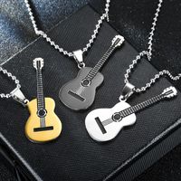 Hot Music Guitar Fashion Couple Necklace Nhtp129973 main image 6