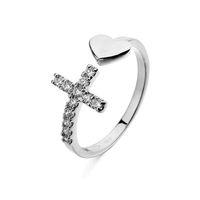 Happy Micro-inlaid Cross Love Ring Nhlj130001 main image 3