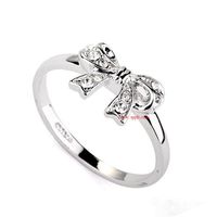Niedliche Temperament Diamant Bogen Ring Elegante Und Verspielte Mädchen Schmuck Heiß Verkaufte Schmuck Anpassung 113513 main image 1