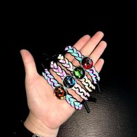 Luminous Gemstone Twelve Constellation Holographic Reflective Braided Bracelet Nhpk130036 main image 2