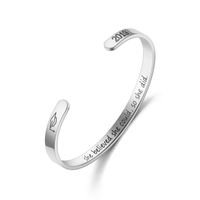 Graduated Titanium Steel C-shaped Doctor Hat Bracelet Nhtp130044 main image 4