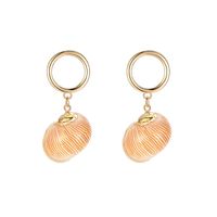 Fashion Creative Shell Round Ring Alloy Earrings Nhxs129821 sku image 1