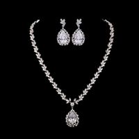 Womens Electroplated Copper And Zircons Jewelry Sets Nhtm129854 sku image 2