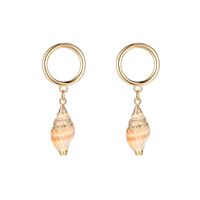 Simple And Creative Creative Conch Shell Alloy Earrings Nhxs129853 sku image 1