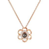 Fashion Personality Hollow Plum Blossom Projection Necklace Nhxs129935 sku image 2