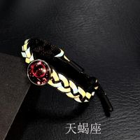 Luminous Gemstone Twelve Constellation Holographic Reflective Braided Bracelet Nhpk130036 sku image 8