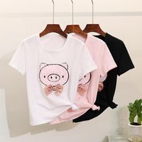 Bow Cartoon Pig Head Sequins Embroidered Cloth Patch Patch Nhlt130122 main image 3