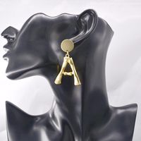 925 Aiguille D'argent Nouveau Exagérée Personnalisé Irrégulière Lettre Un Pendentif Boucles D'oreilles Longues En Gros main image 1