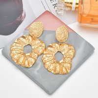 Européenne Et Américaine De La Mode Minimaliste Géométrique En Métal Boucles D'oreilles Croix-frontière Vente Chaude Za Style Série Goutte D'eau Irrégulière Oreille Anneaux main image 6