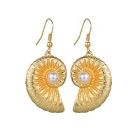 Womens Shell Textured Pattern Plating Alloy Earrings Nhbq125260 main image 2