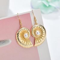 Womens Shell Textured Pattern Plating Alloy Earrings Nhbq125260 main image 5
