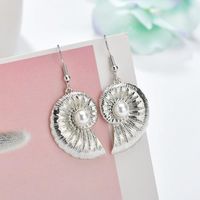 Womens Shell Textured Pattern Plating Alloy Earrings Nhbq125260 main image 6