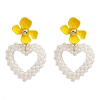 Womens Heart-shaped Beads Alloy Earrings Nhjj125296 main image 7