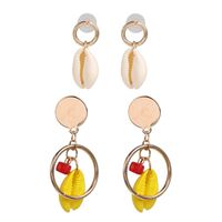 Womens Shell Mixed Material Earrings Nhjj125355 main image 8