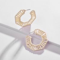 Womens Geometry Electroplating Hollow Color Weavingalloy Earrings Nhlu125385 main image 6