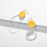 Womens Geometry Electroplating Shell Color Flower Copper Alloy Earrings Nhlu125390 main image 3