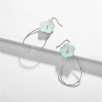 Womens Geometry Electroplating Shell Color Flower Copper Alloy Earrings Nhlu125390 main image 2