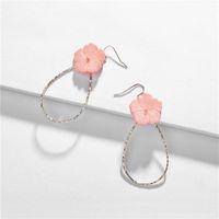 Womens Geometry Electroplating Shell Color Flower Copper Alloy Earrings Nhlu125390 main image 5