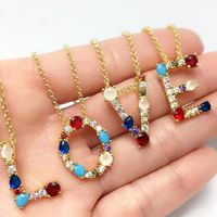 Fashion Letter 18k Gold Plated Necklace In Bulk main image 1