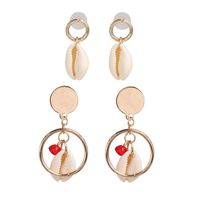 Womens Shell Mixed Material Earrings Nhjj125355 sku image 3