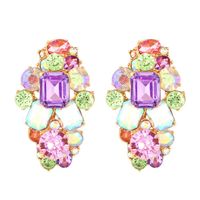 2e5841 Magnésium Di Européen Et Américain Za Nouveau Plein Diamant Luxueux Style Boucles D'oreilles Mode Cour Baroque Style Boucles D'oreilles main image 6