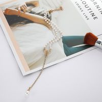 Außenhandels Schmuck Quelle Mode Einfache Schleife Diamant Perlen Anhänger Halskette Schlüsselbein Kette Frauen main image 5