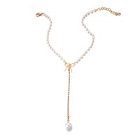 Außenhandels Schmuck Quelle Mode Einfache Schleife Diamant Perlen Anhänger Halskette Schlüsselbein Kette Frauen main image 7