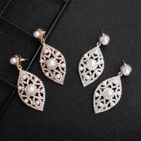 Vintage Openwork Rhinestone Earrings Nhhs125560 main image 1