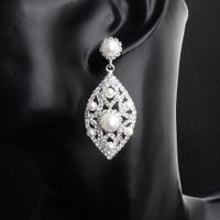 Vintage Openwork Rhinestone Earrings Nhhs125560 main image 5