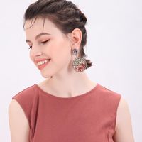 Womens Drop Shaped Rhinestone Alloy Earrings Nhqd125613 main image 5