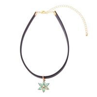 Womens Floral Rhinestone Alloy Necklaces Nhqd125617 main image 7