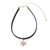 Womens Floral Rhinestone Alloy Necklaces Nhqd125617 main image 8