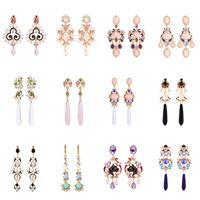 Womens Geometric Rhinestone Alloy Earrings Nhqd125638 main image 1