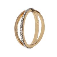 Neues Produkt Diamant Doppelring Kreis Matti Erter Ring Europäischer Und Amerikanischer All-match-charme Diamant Doppelkreis Ring Ring sku image 1
